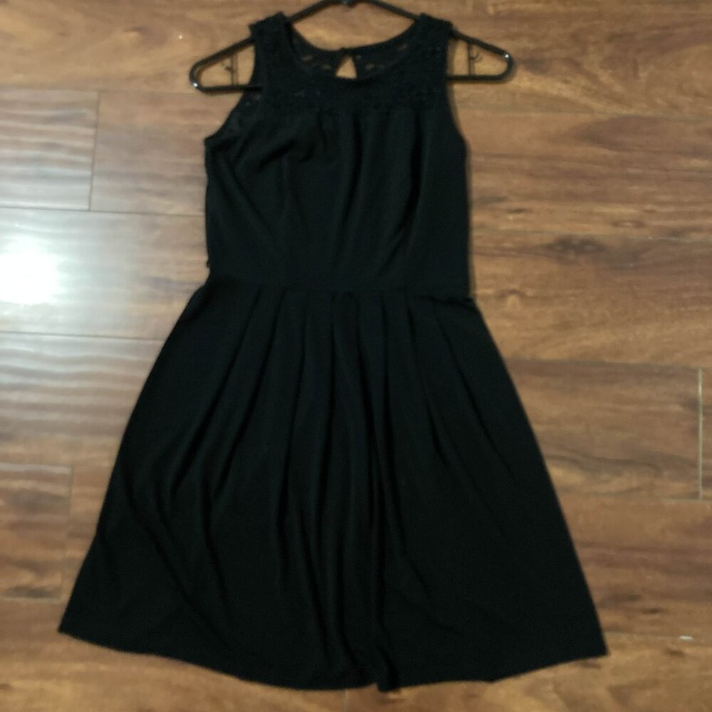 Black dress with lace
